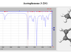 Interactive correlation of IR-bands to vibrations