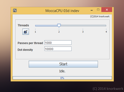 Snapshot of the MoccaCPU GUI (early version)