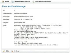 Email detail page