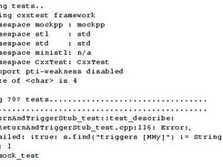 running the builtin-in tests with a failure added