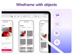 Wireframe with objects