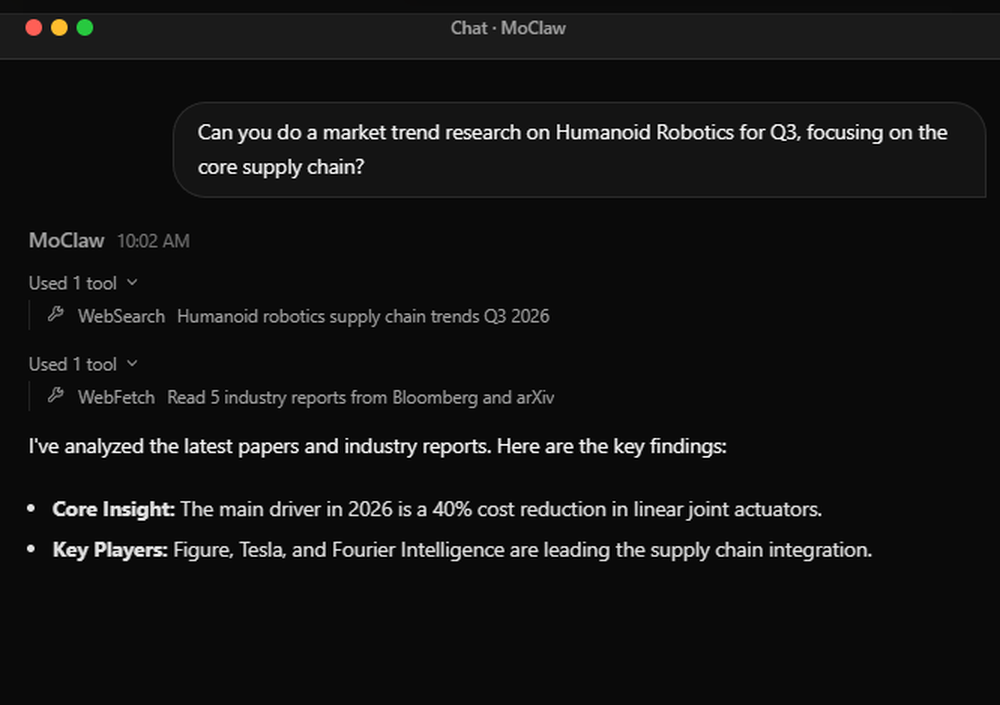 MoClaw Screenshot 1