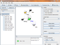 ModelJUnit GUI showing model exploration features