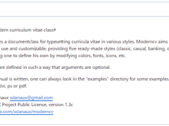 moderncv Screenshot 1