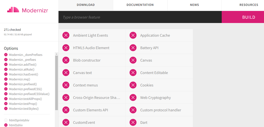 Modernizr Screenshot 1
