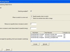 Editing the switching information for a mod