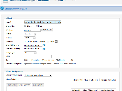 Backend do módulo em funcionamento em um Joomla! 2.5.8