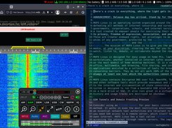 MOFO Linux 8: Tuning the BBC on a KiwiSDR and reading web pages in W3M.
