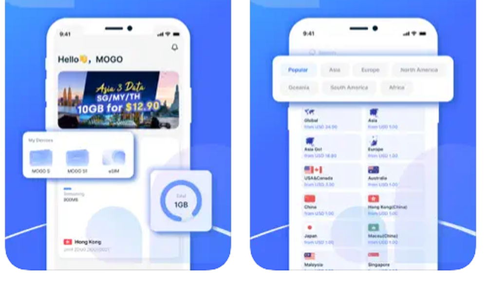 MOGO eSIM Screenshot 1