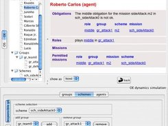 The organisatinal state for one agent in the GUI