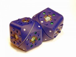 Two interconnected physical actuator Molecubes 