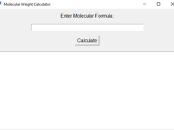 Molecular Weight Calculation Screenshot 1