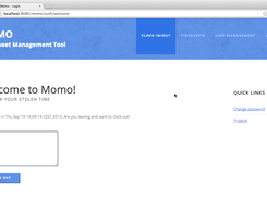 Momo Clock Out Screen