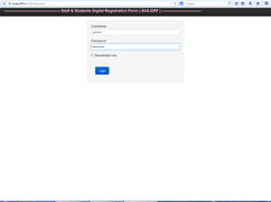 2. Login Screen of SAS Application.png