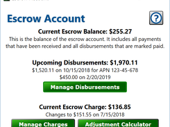 Escrow account management and RESPA compliant adjustments.