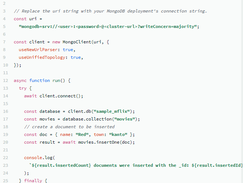 MongoDB NodeJS Driver Screenshot 1