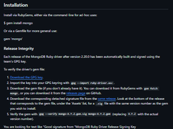 MongoDB Ruby Driver Screenshot 1