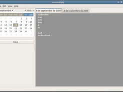 Main window with calendar