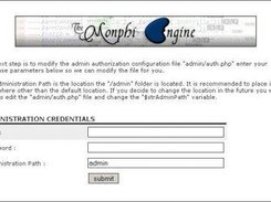 Setup Admin Credentials