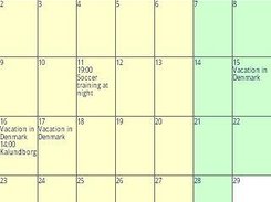 Monthly view