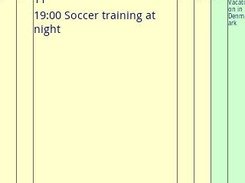 Monthly view with open day