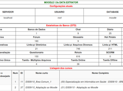 Estatística encontrada no banco de dados