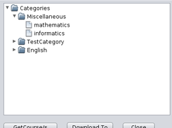 moodleExtractor categories window