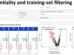 Gene essentiality and training-set filtering