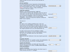 Administration - Captcha Einstellungen