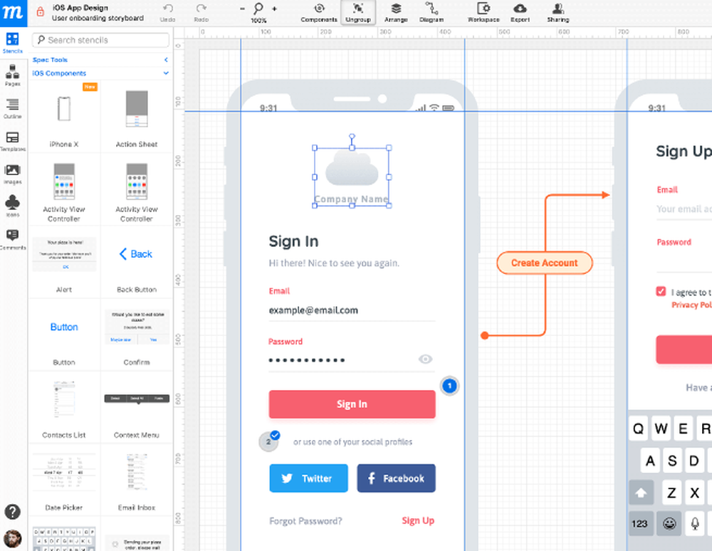 Moqups Screenshot 1