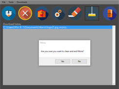 Clean all traces and delete all files before exit