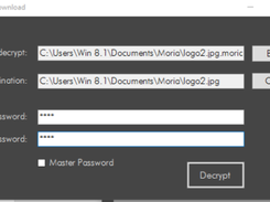 Enter password used for encryption to decrypt