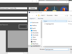 Select a .moria file (an encrypted downloaded file) to decrypt