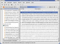 Navigator and Detail views showing read and unread items.