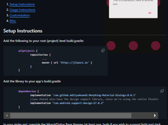 Morphing Material Dialogs Screenshot 1