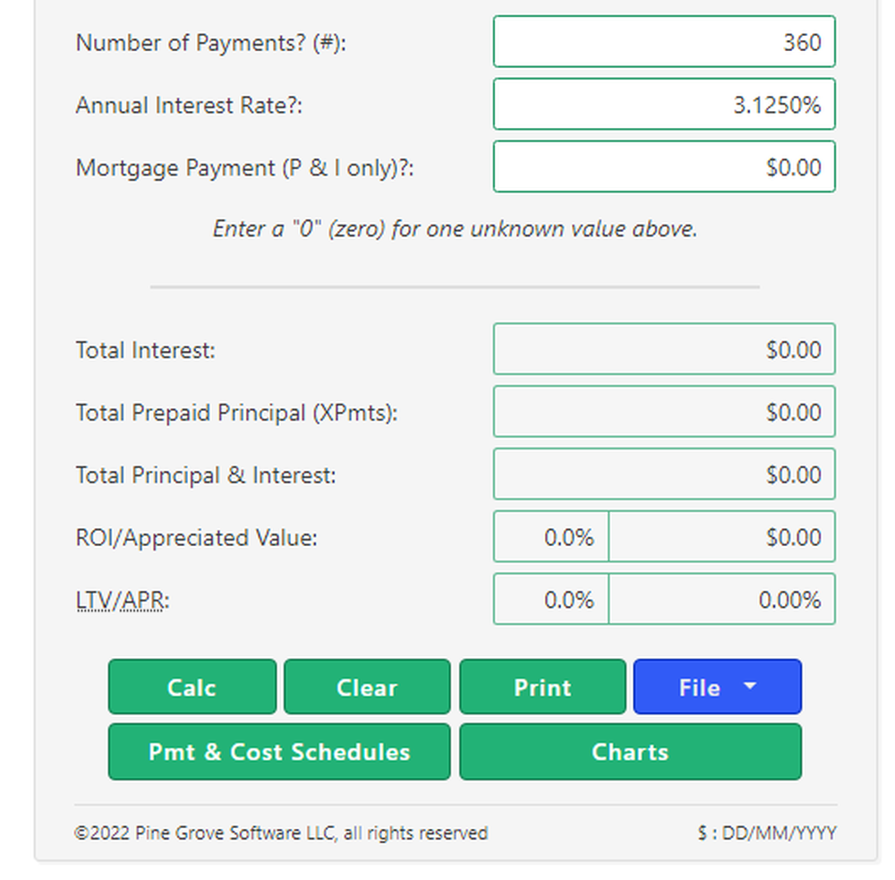 Mortgage Loan Calculator Screenshot 1