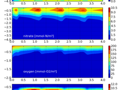 sediment states for coupling of diagenesis model with pelagic ecosystem