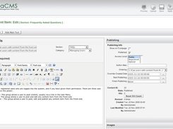 MOStlyCE in MiaCMS Admin Screen
