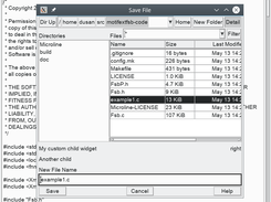 Customized File selection box in the supplied demo program