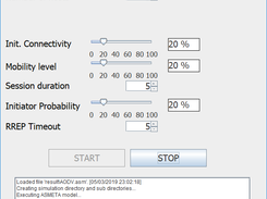 MOTION working on AODV routing protocol (execution)