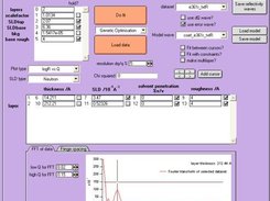 Entering parameters via the reflectivity panel