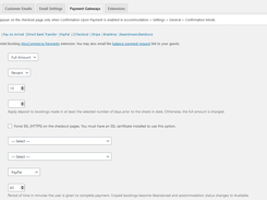 Payment processing settings