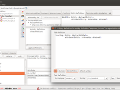 Entity definitions can be used to specifiy constraints over a policy and can also be used to automatically assign concrete entities to abstract entities
