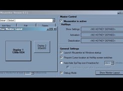 The Monitor Layout Window and another part of the Settings 