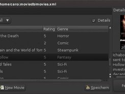 Details frame with DVD cover and plot overview