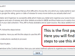This is screenshot of Readme file. The first page which appears after running the API.