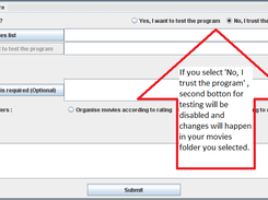 This is screenshot of Control Page on selection of different Radio button.