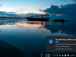 Shows a desktop notification when a movie is available