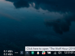 Double-click the system tray icon to open the movie in browser