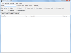 Movie Tracker 1.6 - Main Frame